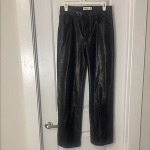 Abercrombie 90s relaxed high rise leather pant